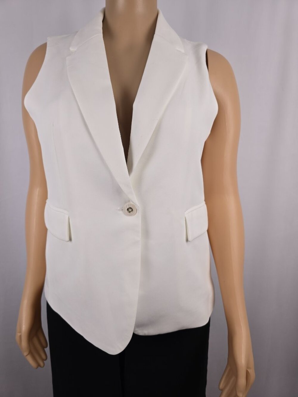 NWT Joie Tailored White Summer Vest Top XL
